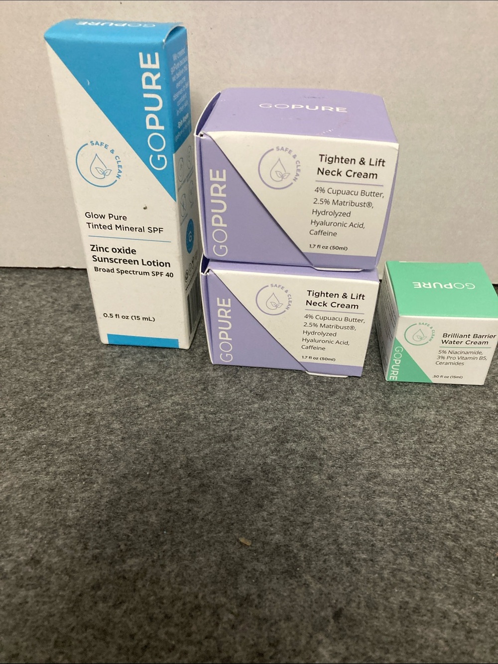 GOPURE bundle Tighten & Lift Neck Cream Sunscreen & Brilliant Barrier cream